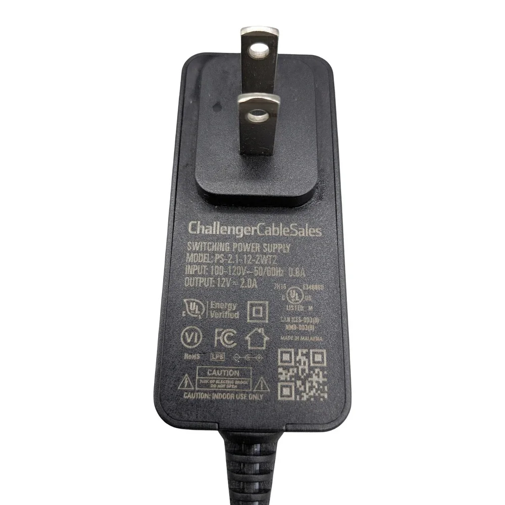 ChallengerCableSales 12V 2A AC Power Adapter PS-2.1-12-ZWT2 for Modem Router